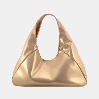 Hobo bag Frasette in pelle oro rosa L