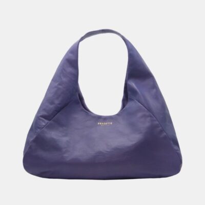 Hobo bag Frasette in pelle liscia viola L
