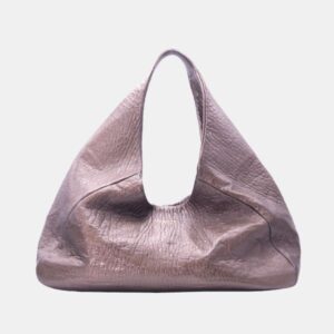 Hobo bag Frasette in pelle glicine glitter L