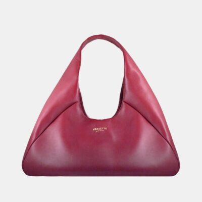 Hobo bag Frasette in pelle bordeaux L