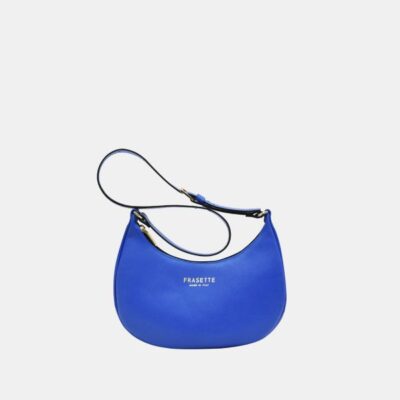 Hobo bag Frasette in pelle bluette S