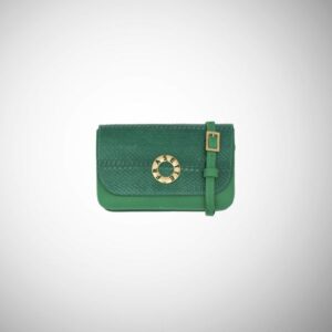 Marsupio Frasette in pelle verde e ayers verde