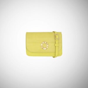 Marsupio Frasette in pelle gialla e ayers giallo