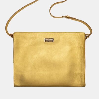 Work Bag Frasette in pelle oro lucida TU