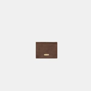 Porta tessere Frasette in pelle marrone glitter TU