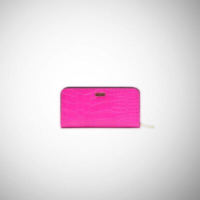 Portafoglio Frasette in pelle fucsia stampa cocco TU