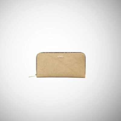 Portafoglio Frasette in pelle cavallino beige TU