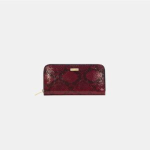 Portafoglio Frasette in pelle bordeaux stampa pitone TU