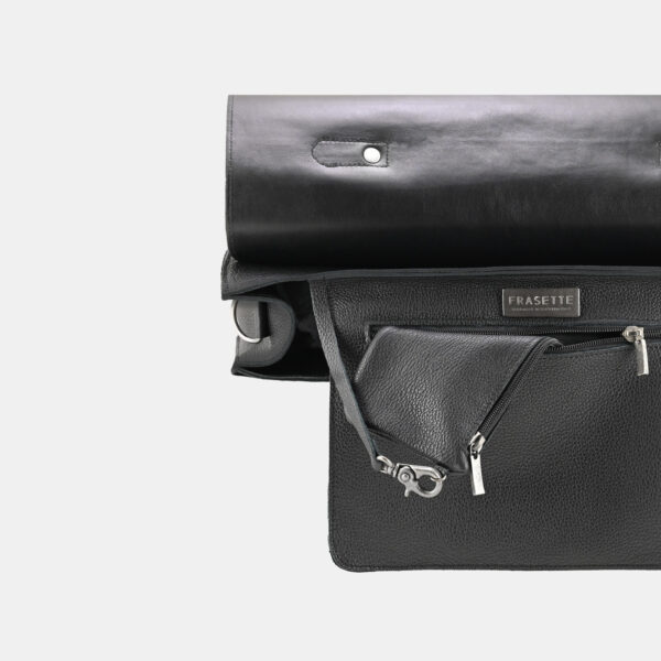 Cartella Frasette in pelle nera dollaro L - immagine 5